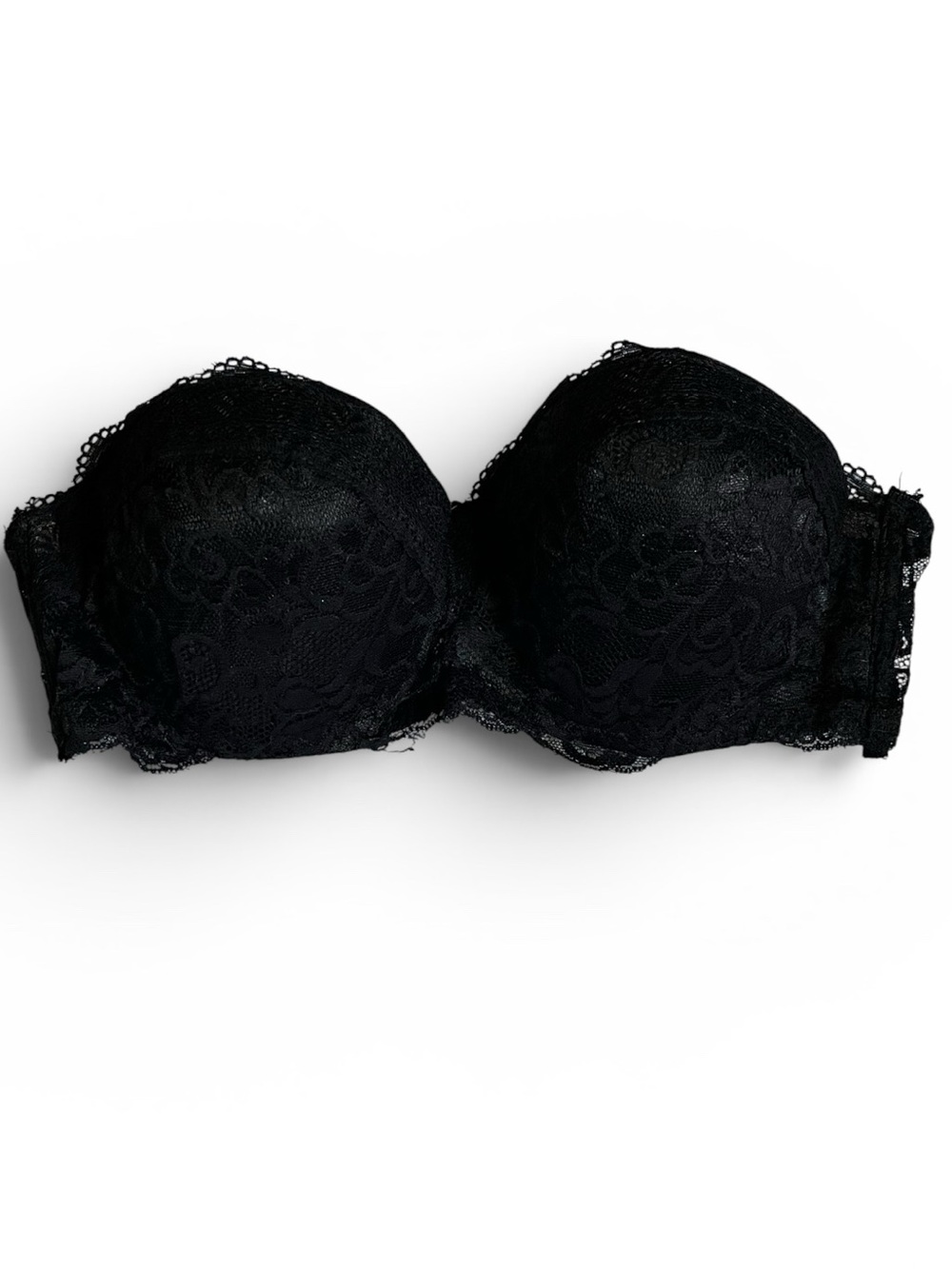 36B Black lace strapless bra